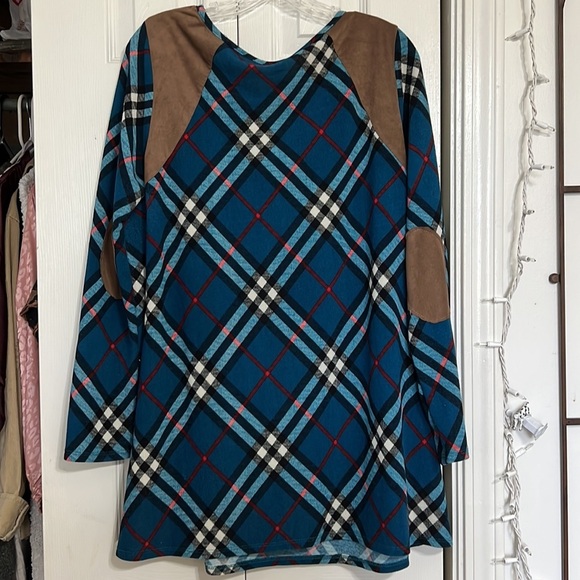 LilyPad Ladies Top Plaid Tunic Blouse Size 2X - Picture 5 of 7